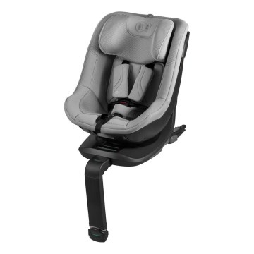 KINDERKRAFT - Seggiolino auto I-GUARD PRO i-Size con base girevole, 61-105 cm, grigio