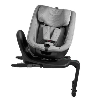 KINDERKRAFT - Seggiolino auto I-GUARD PRO i-Size con base girevole, 61-105 cm, grigio