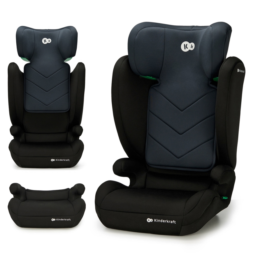 KINDERKRAFT - Seggiolino auto I-SPARK i-Dimensioni (100-150 cm) nero