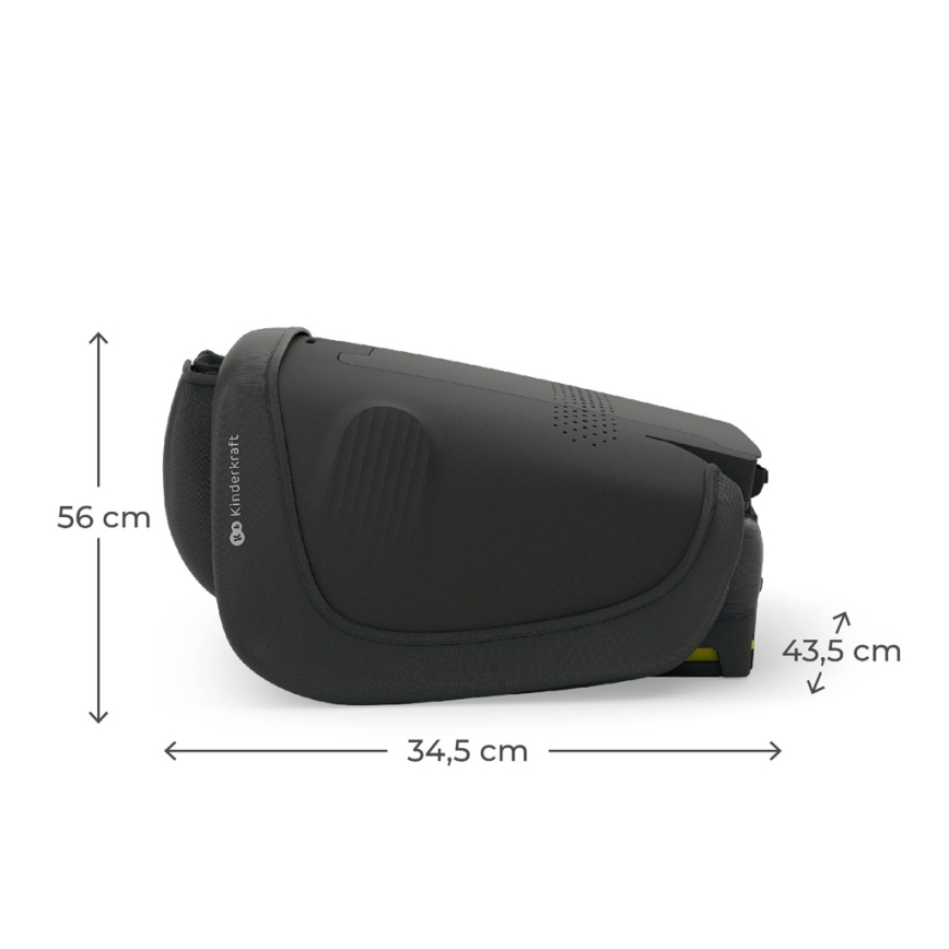 KINDERKRAFT - Seggiolino auto pieghevole UNITY 2 i-Size 100-150 cm nero