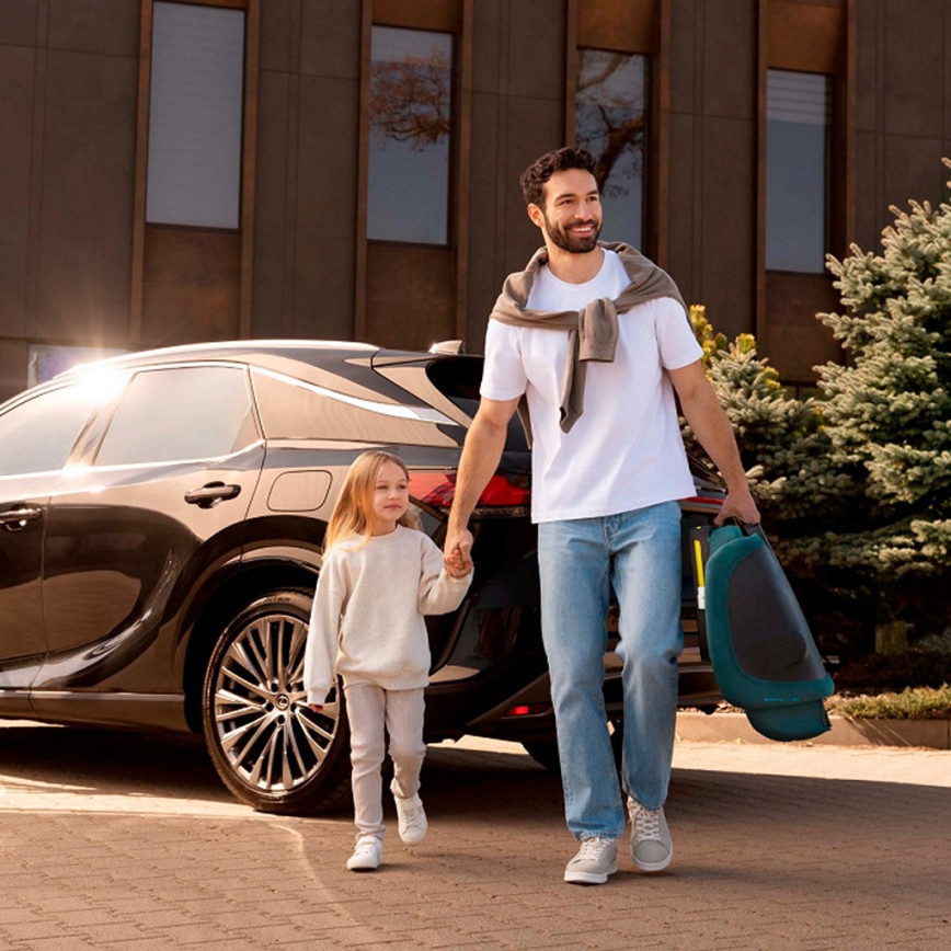 KINDERKRAFT - Seggiolino auto pieghevole UNITY 2 i-Size 100-150 cm turchese