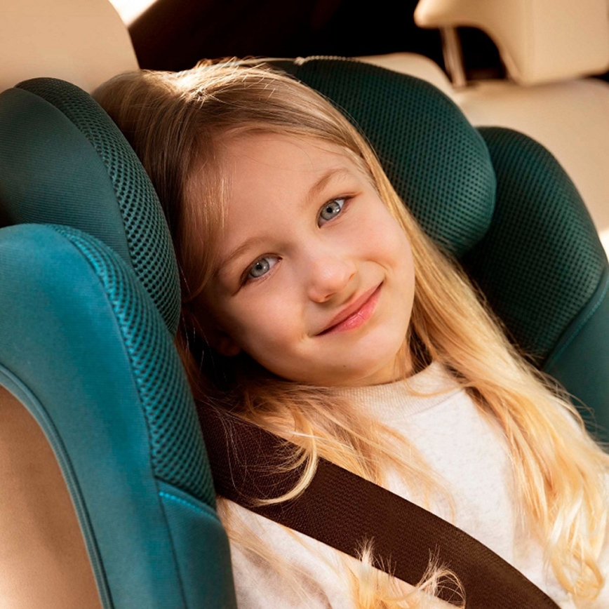 KINDERKRAFT - Seggiolino auto pieghevole UNITY 2 i-Size 100-150 cm turchese