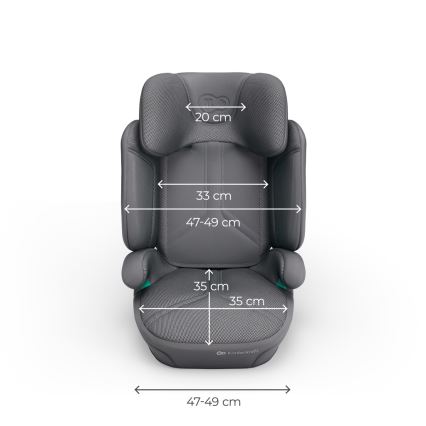 KINDERKRAFT - Seggiolino auto pieghevole XPAND 2 PRO 100-150 cm grigio