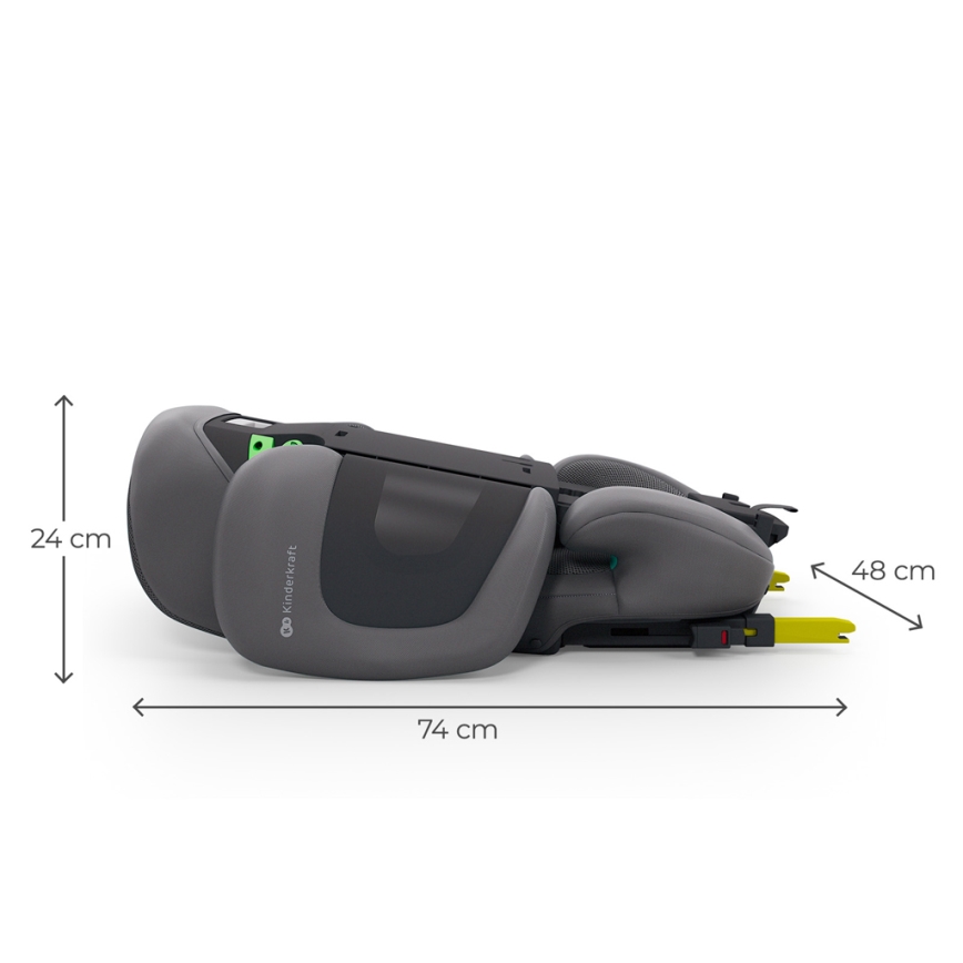 KINDERKRAFT - Seggiolino auto pieghevole XPAND 2 PRO 100-150 cm grigio