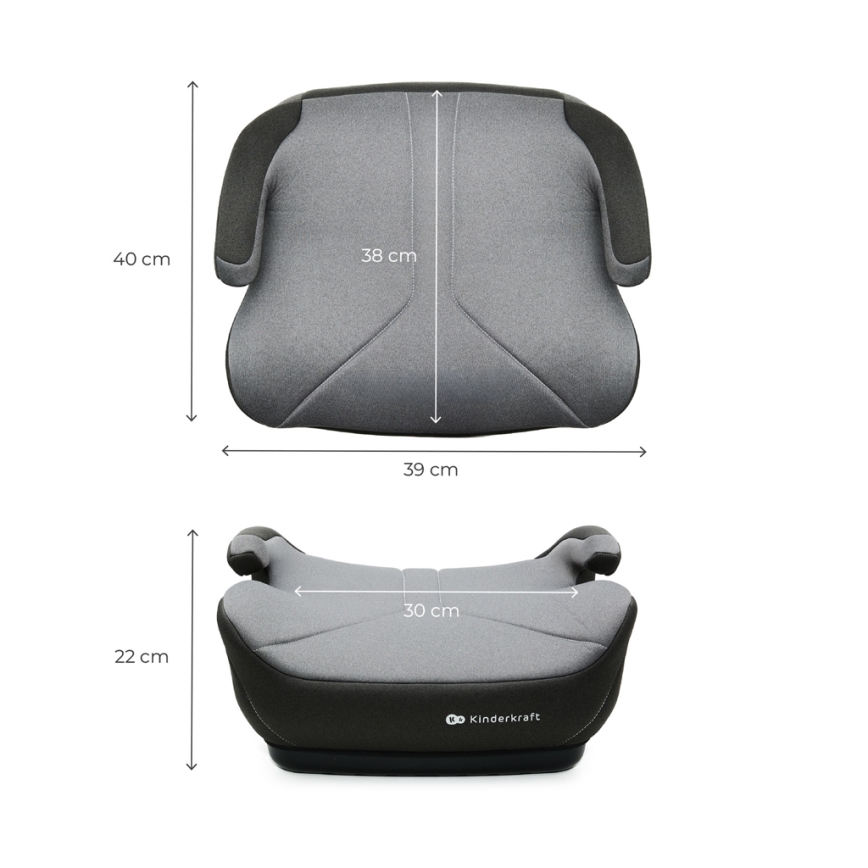 KINDERKRAFT - Seggiolino rialzo auto I-BOOST 2 125–150 cm grigio