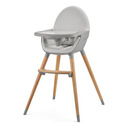 KINDERKRAFT - Seggiolone per bambini 2 in 1 FINI2 faggio/grigio
