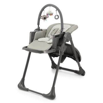 KINDERKRAFT - Seggiolone da pranzo 2 in 1 per bambini TUMMIE grigio