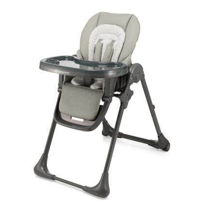 KINDERKRAFT - Seggiolone da pranzo 2 in 1 per bambini TUMMIE grigio