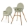 KINDERKRAFT - Seggiolone per bambini 2 in 1 FINI2 faggio/verde