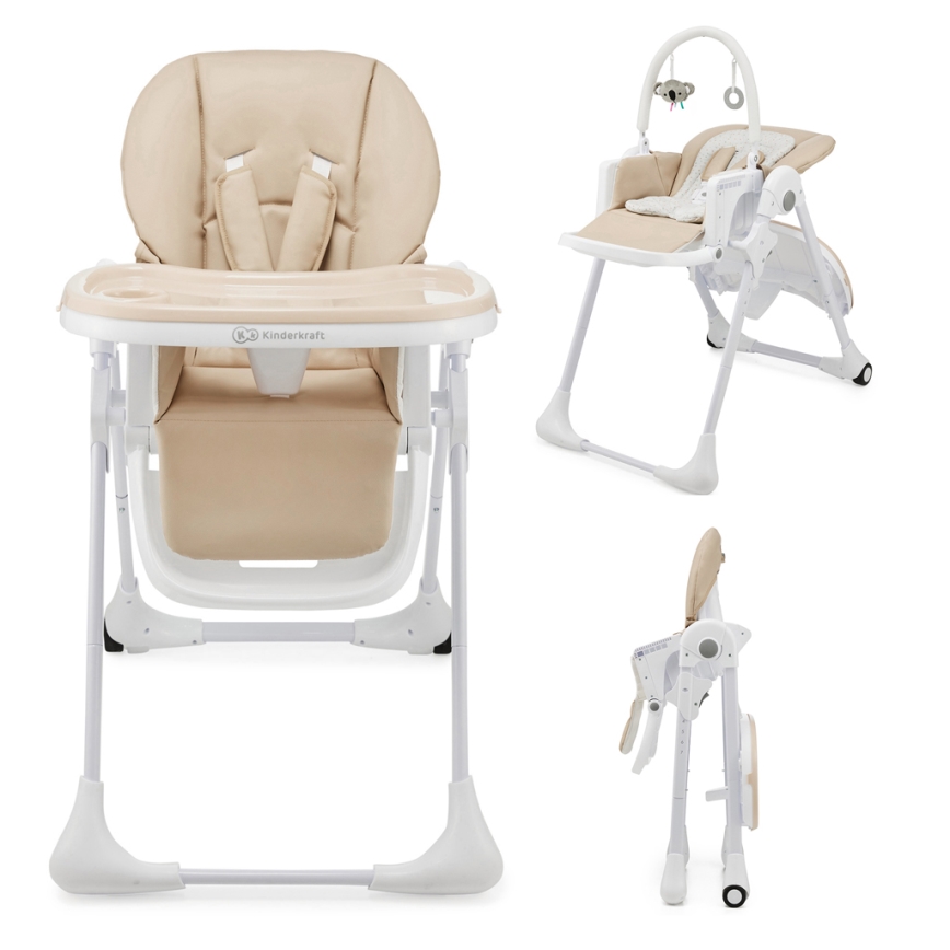 KINDERKRAFT - Seggiolone per bambini 2 in 1 TUMMIE beige