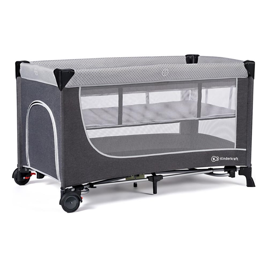 KINDERKRAFT SELECT - Culla da viaggio LEODY grigio