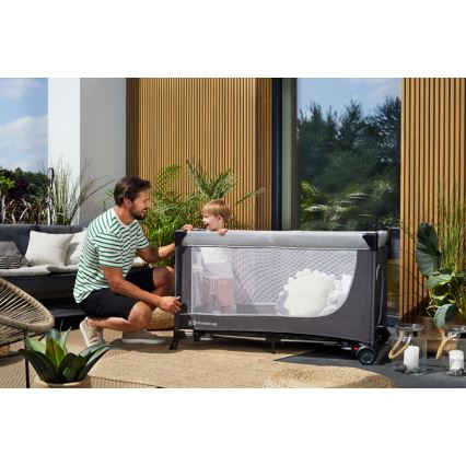 KINDERKRAFT SELECT - Culla da viaggio LEODY grigio