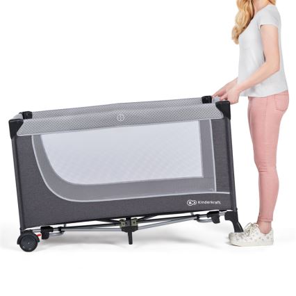 KINDERKRAFT SELECT - Culla da viaggio LEODY grigio