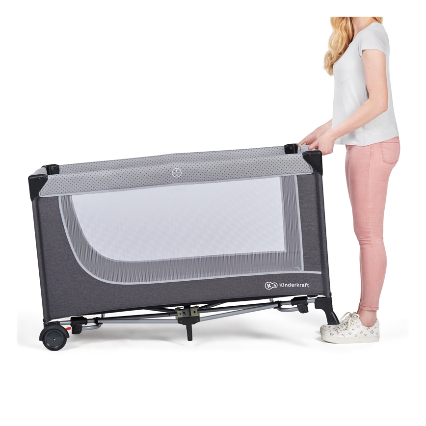 KINDERKRAFT SELECT - Culla da viaggio LEODY grigio