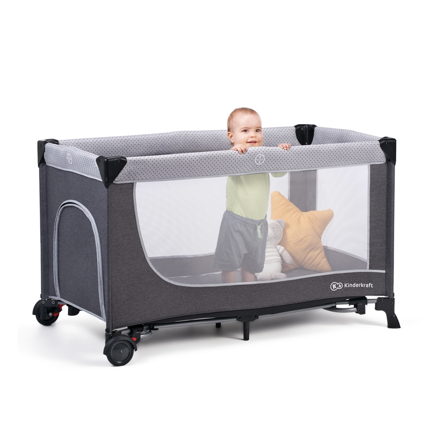 KINDERKRAFT SELECT - Culla da viaggio LEODY grigio