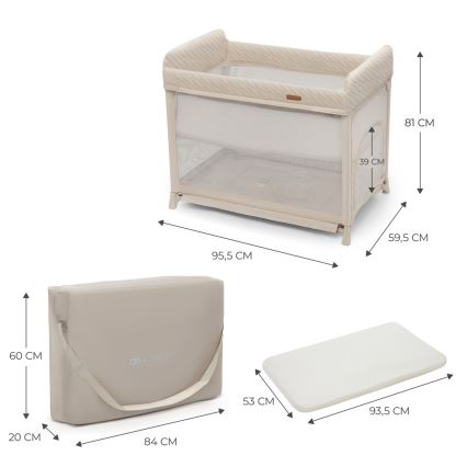 KINDERKRAFT SELECT - Culla da viaggio MOON DREAM beige