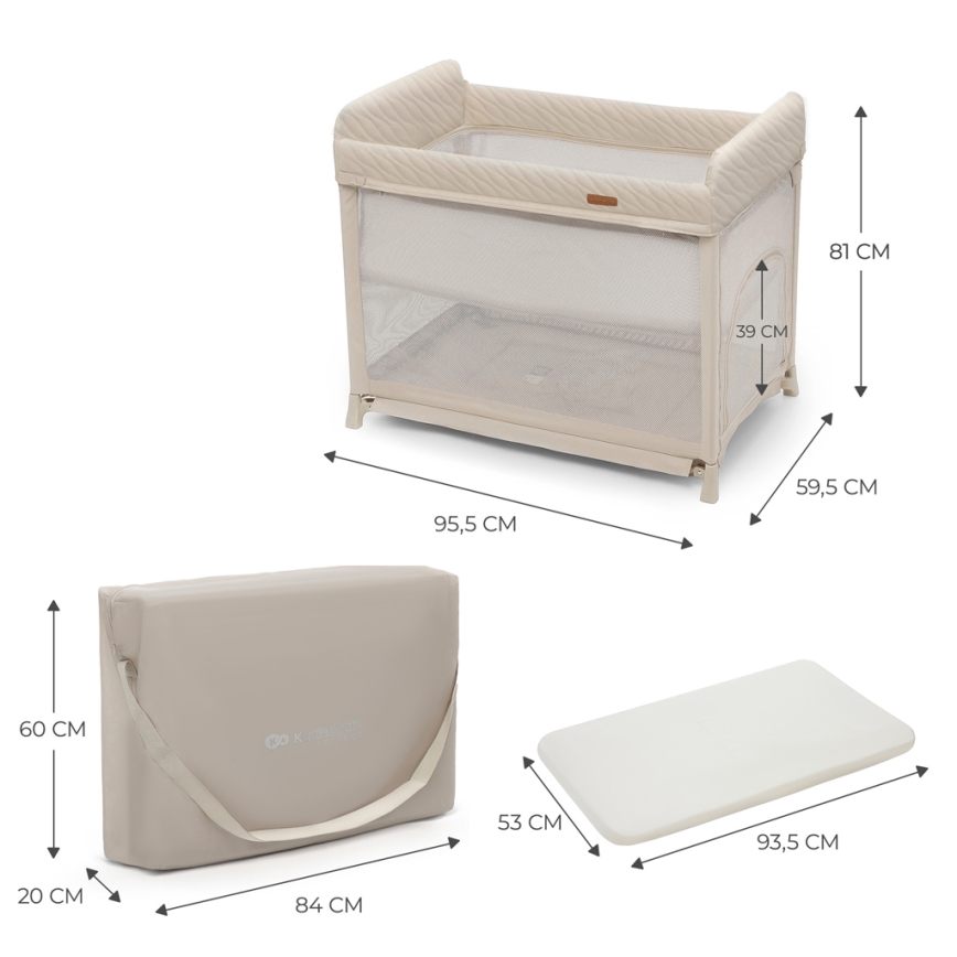 KINDERKRAFT SELECT - Culla da viaggio MOON DREAM beige