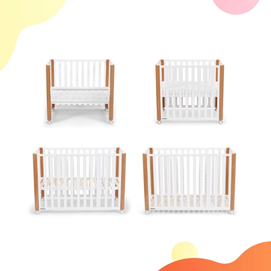 KINDERKRAFT SELECT - Lettino 4 in 1 KOYA Premium faggio/pino