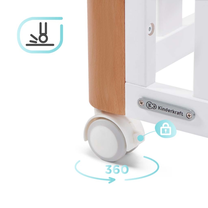 KINDERKRAFT SELECT - Lettino 4 in 1 KOYA Premium faggio/pino