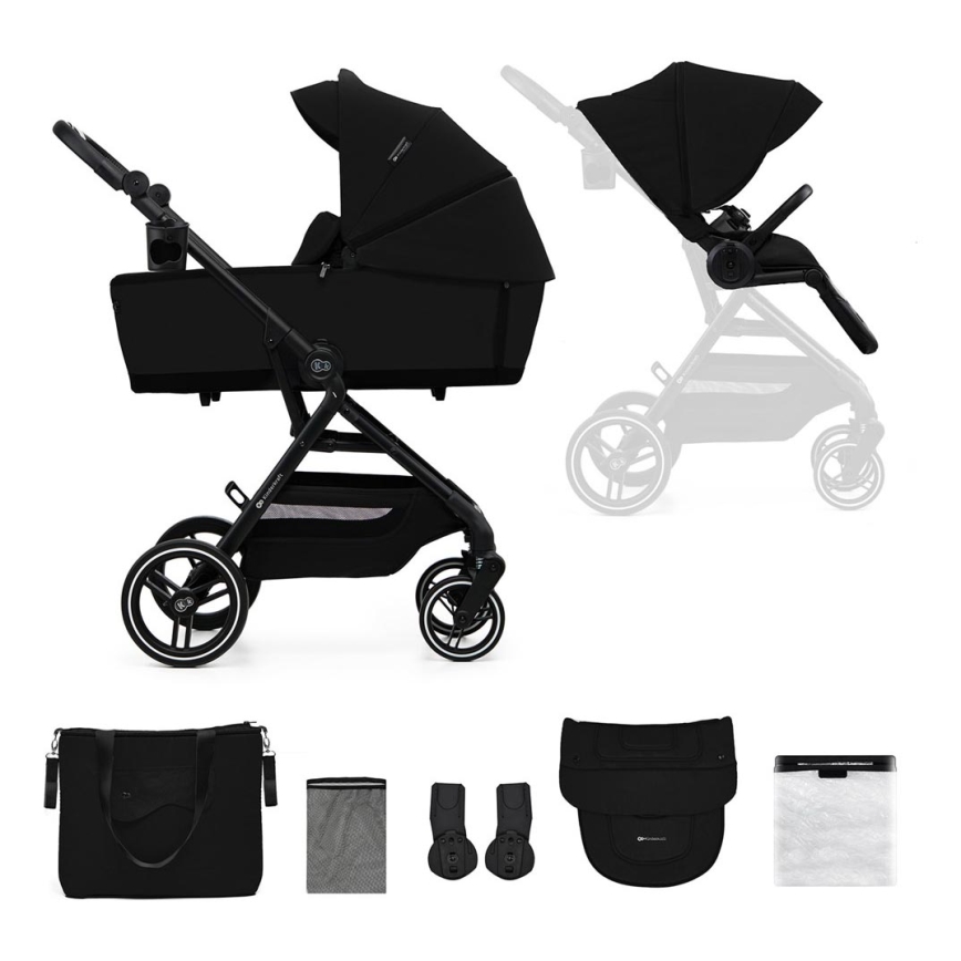 KINDERKRAFT SELECT - Passeggino combinato 2in1 YOXI Pure nero