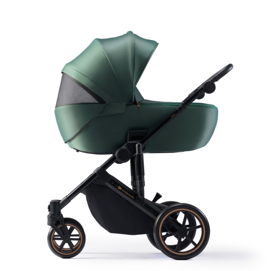 KINDERKRAFT SELECT - Passeggino combinato 3in1 PRIME 2 Premium Dark verde + seggiolino auto