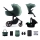 KINDERKRAFT SELECT - Passeggino combinato 3in1 PRIME 2 Premium Dark verde + seggiolino auto