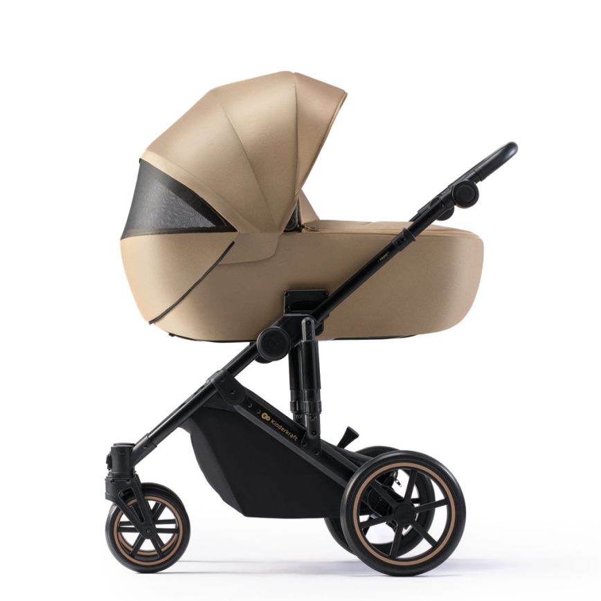 KINDERKRAFT SELECT - Passeggino combinato 3in1 PRIME 2 Premium Sandrose beige + seggiolino auto