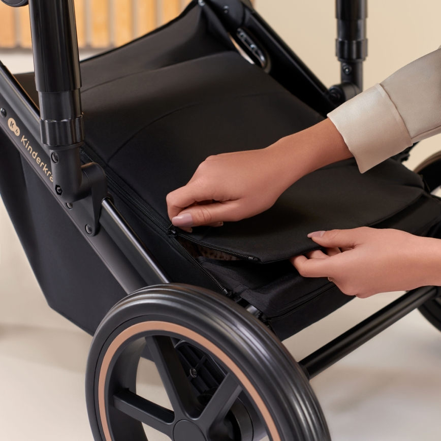 KINDERKRAFT SELECT - Passeggino combinato 3in1 PRIME 2 Premium Shadow grigio + seggiolino auto