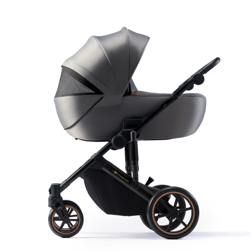 KINDERKRAFT SELECT - Passeggino combinato 3in1 PRIME 2 Premium Shadow grigio + seggiolino auto