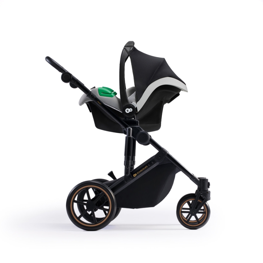 KINDERKRAFT SELECT - Passeggino combinato 3in1 PRIME 2 Premium Shadow grigio + seggiolino auto