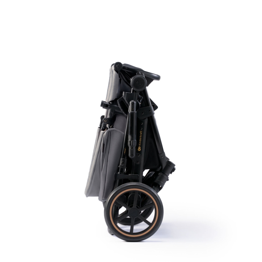 KINDERKRAFT SELECT - Passeggino combinato 3in1 PRIME 2 Premium Shadow grigio + seggiolino auto