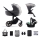 KINDERKRAFT SELECT - Passeggino combinato 3in1 PRIME 2 Premium Shadow grigio + seggiolino auto