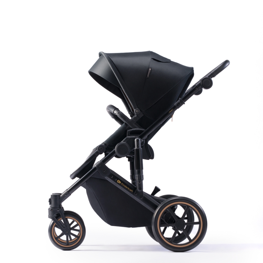 KINDERKRAFT SELECT - Passeggino combinato 3in1 PRIME 2 Premium Venezian nero + seggiolino auto