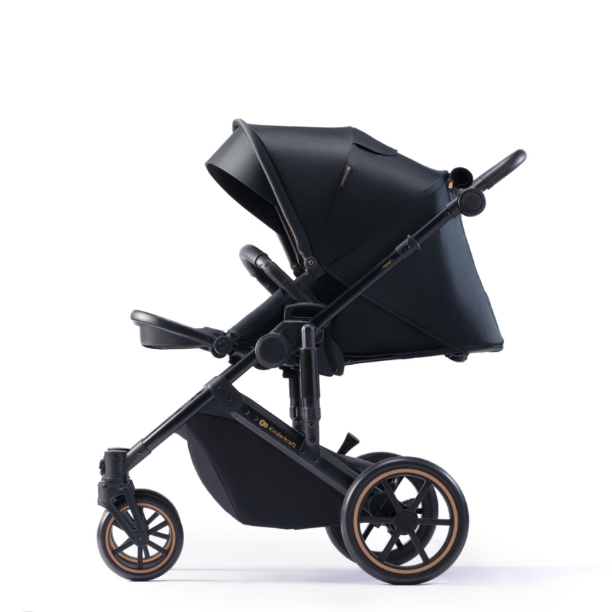 KINDERKRAFT SELECT - Passeggino combinato 3in1 PRIME 2 Premium Venezian nero + seggiolino auto