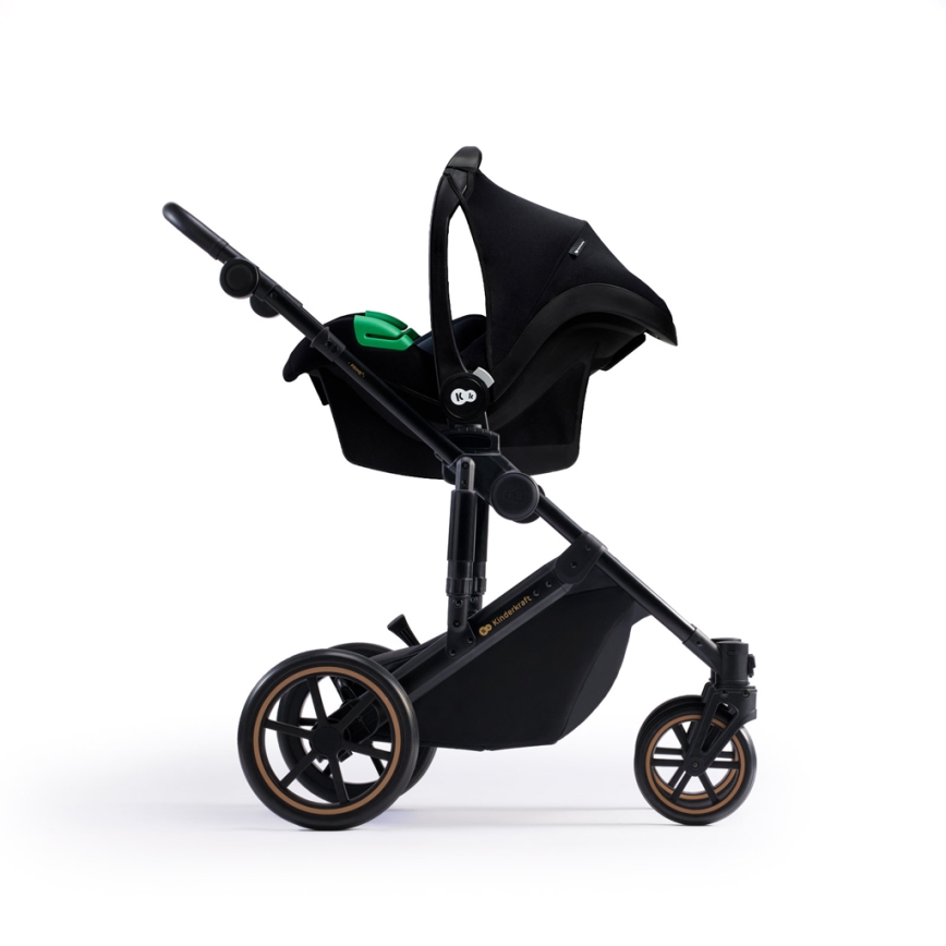 KINDERKRAFT SELECT - Passeggino combinato 3in1 PRIME 2 Premium Venezian nero + seggiolino auto