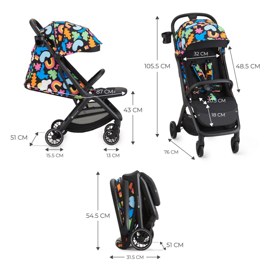 KINDERKRAFT SELECT - Passeggino NUBI 2 Happy shapes