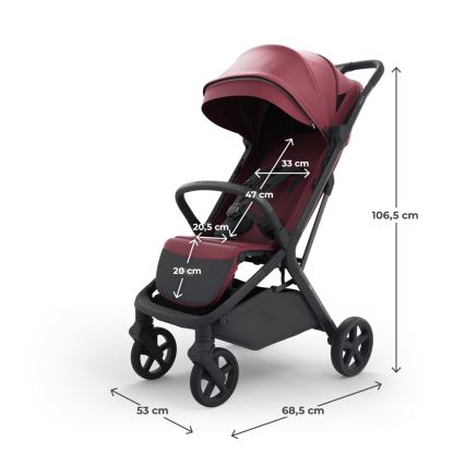 KINDERKRAFT SELECT - Passeggino sportivo NUBI 3 Dark Ruby