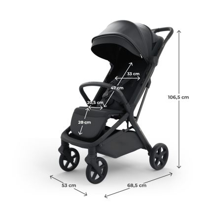 KINDERKRAFT SELECT - Passeggino sportivo NUBI 3 Nero Notte