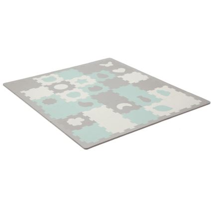 KINDERKRAFT - Puzzle in schiuma LUNO 30 pezzi grigio/menta