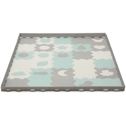 KINDERKRAFT - Puzzle in schiuma LUNO 30 pezzi grigio/menta