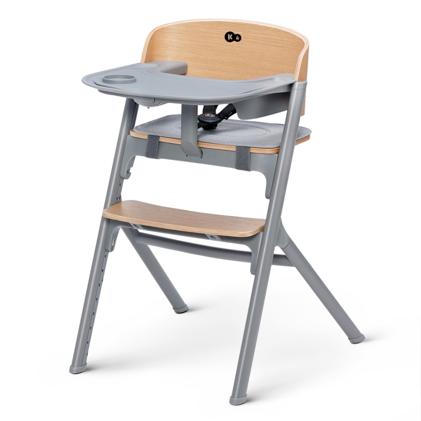 KINDERKRAFT SELECT - Sedia da pranzo per bambini 3in1 LIVY Premium quercia + lettino CALMEE