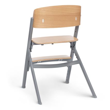 KINDERKRAFT SELECT - Sedia da pranzo per bambini 3in1 LIVY Premium quercia + lettino CALMEE