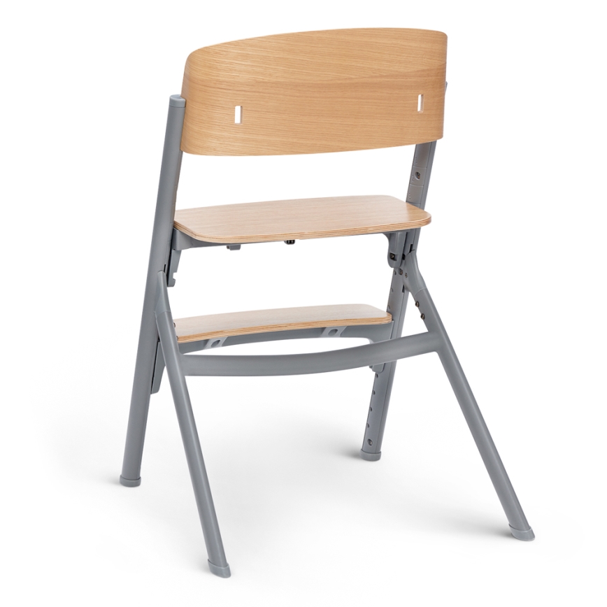 KINDERKRAFT SELECT - Sedia da pranzo per bambini 3in1 LIVY Premium quercia + lettino CALMEE