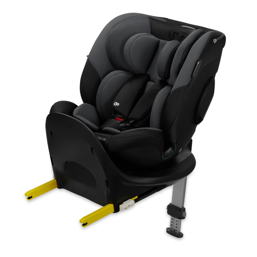 KINDERKRAFT SELECT - Seggiolino auto con base girevole I-FIX (40-150 cm) Nero grafite