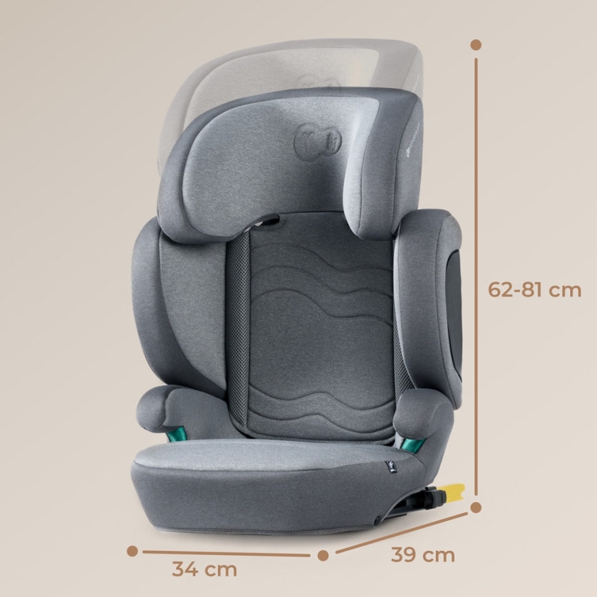 KINDERKRAFT SELECT - Seggiolino auto XPAND 2 i-Dimensioni (100-150 cm) Premium Missile grigio