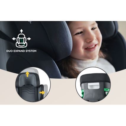 KINDERKRAFT SELECT - Seggiolino auto XPAND 2 i-Dimensioni (100-150cm) Premium Graphite nero