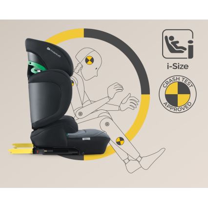 KINDERKRAFT SELECT - Seggiolino auto XPAND 2 i-Dimensioni (100-150cm) Premium Graphite nero