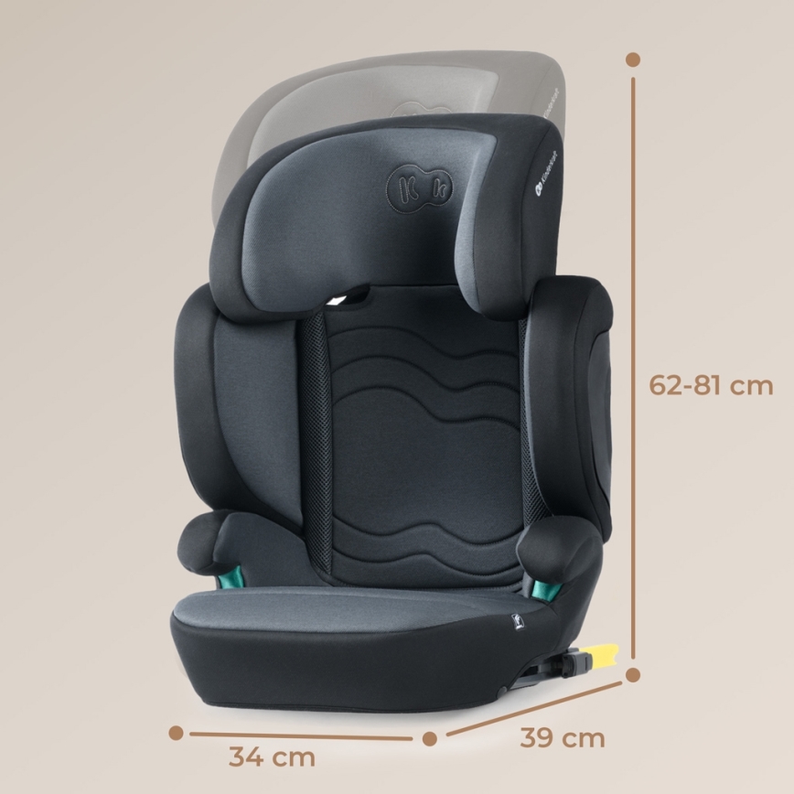 KINDERKRAFT SELECT - Seggiolino auto XPAND 2 i-Dimensioni (100-150cm) Premium Graphite nero