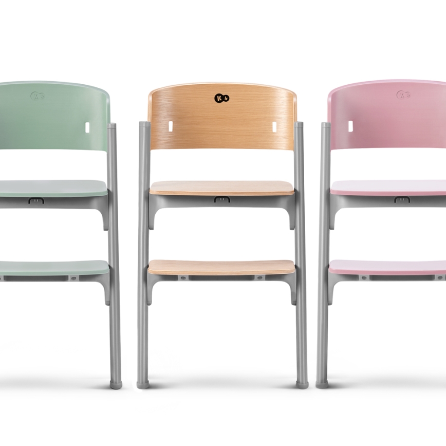 KINDERKRAFT SELECT - Seggiolone da pranzo 3 in 1 per bambini LIVY Premium Aster rosa