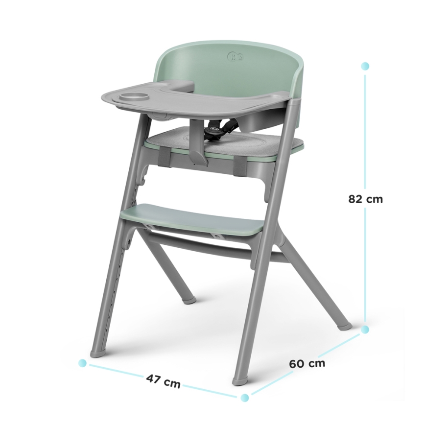 KINDERKRAFT SELECT - Seggiolone da pranzo 3 in 1 per bambini LIVY Premium Aster rosa